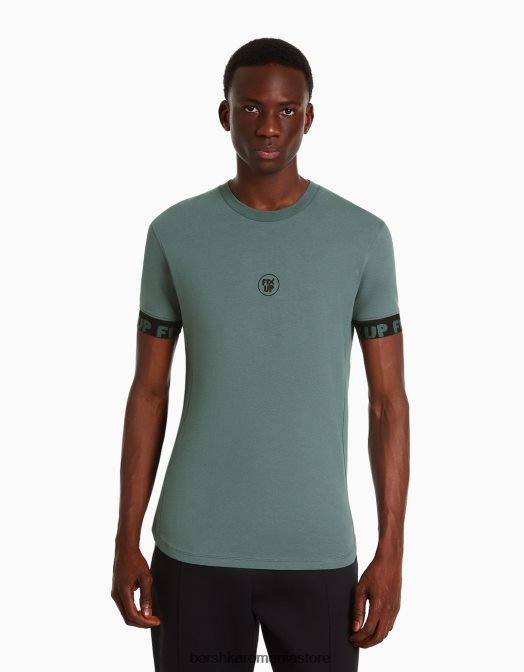 Bershka bărbați tricou musculos cu maneca scurta cu detaliu dungi exclusiv Z86D2691 îmbrăcăminte