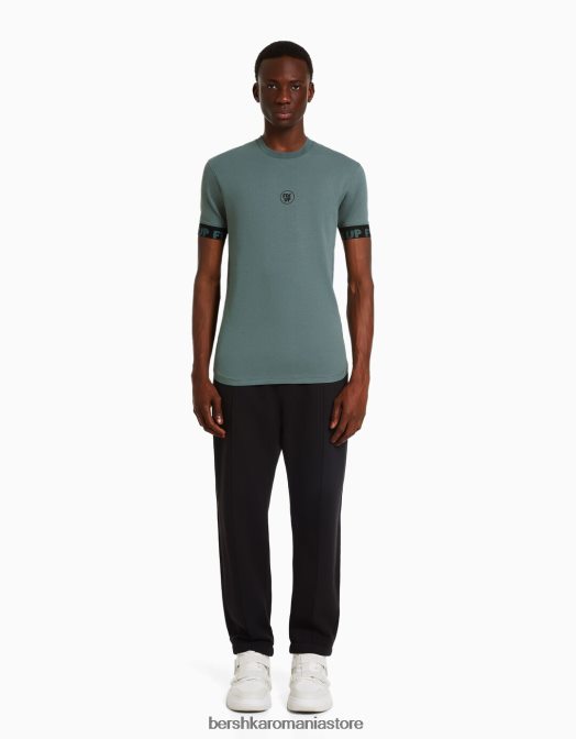 Bershka bărbați tricou musculos cu maneca scurta cu detaliu dungi exclusiv Z86D2691 îmbrăcăminte