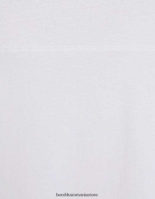 Bershka bărbați tricou oversize imprimat cu maneca scurta alb Z86D2683 îmbrăcăminte