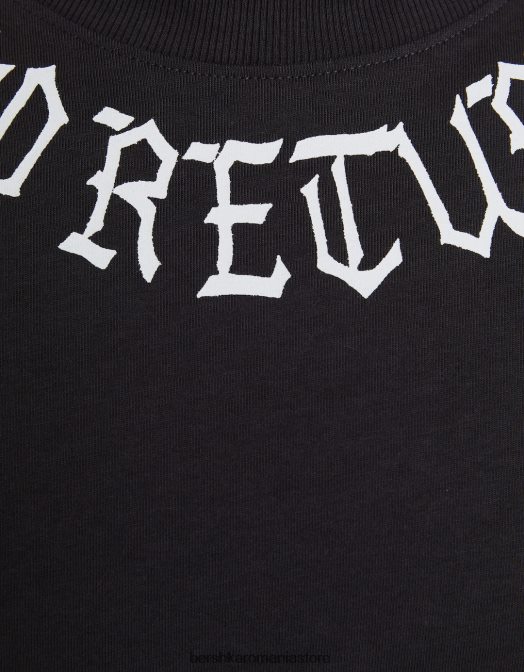 Bershka bărbați tricou oversize imprimat cu maneca scurta gri Z86D2632 îmbrăcăminte