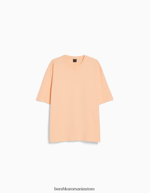 Bershka bărbați tricou supradimensionat cu maneca scurta portocale Z86D2662 îmbrăcăminte