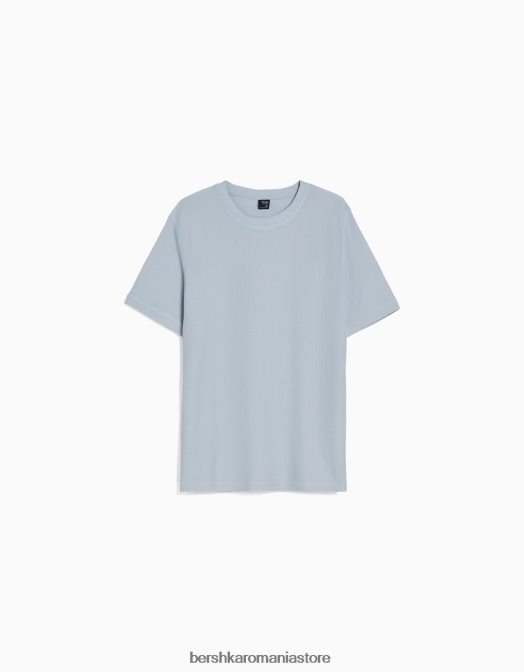 Bershka bărbați tricou texturat cu maneca scurta exclusiv Z86D2624 îmbrăcăminte
