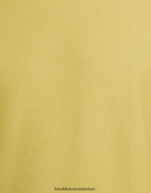 Bershka bărbați tricou texturat cu maneca scurta lămâie verde Z86D2770 îmbrăcăminte