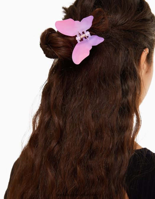 Bershka femei agrafă de păr fluture galben Z86D2571 accesorii