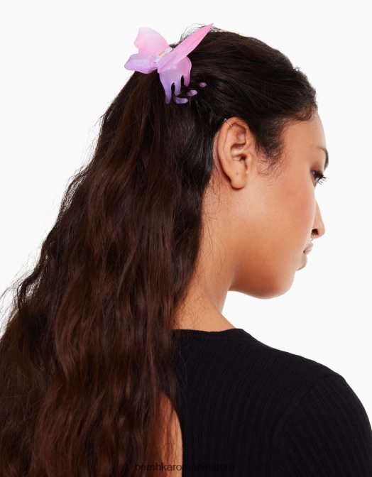 Bershka femei agrafă de păr fluture galben Z86D2571 accesorii