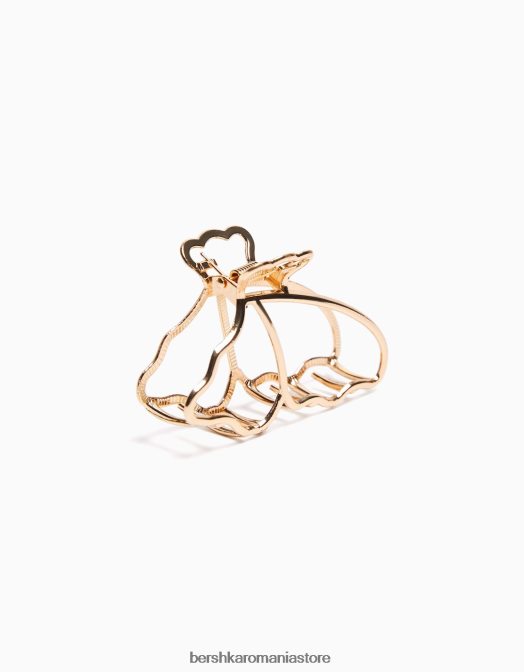 Bershka femei agrafă de păr metal fluture auriu aur Z86D2561 accesorii