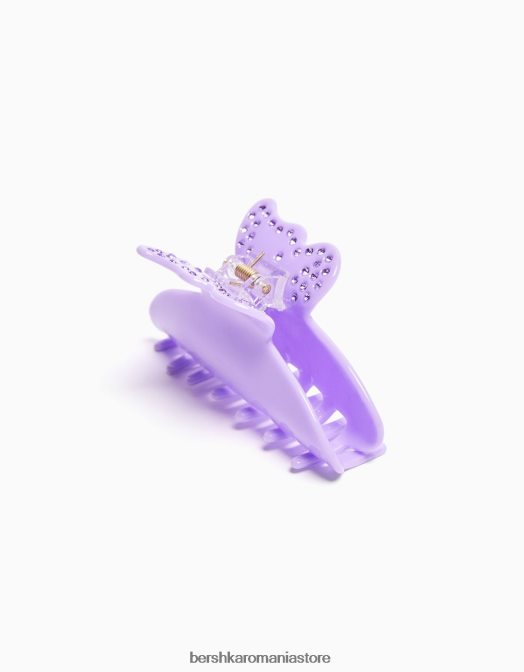 Bershka femei agrafă de păr tip fluture cu bijuterii violet Z86D2582 accesorii