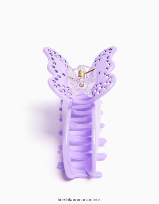 Bershka femei agrafă de păr tip fluture cu bijuterii violet Z86D2582 accesorii