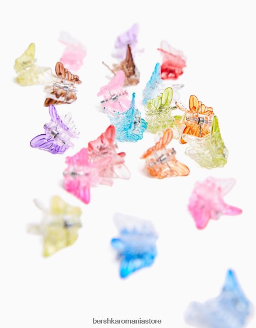 Bershka femei pachet de 20 de agrafe de păr fluture roz Z86D2584 accesorii