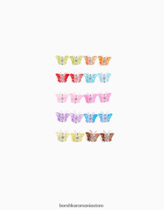 Bershka femei pachet de 20 de agrafe de păr fluture roz Z86D2584 accesorii