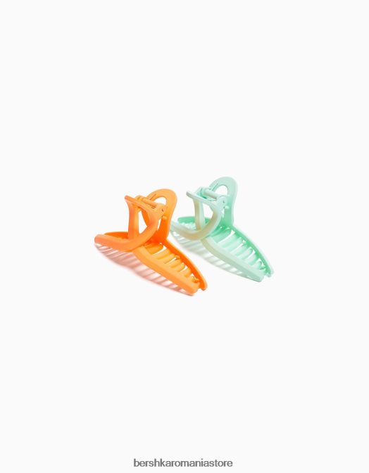 Bershka femei pachet de 2 agrafe de par cu fundita portocale Z86D2583 accesorii
