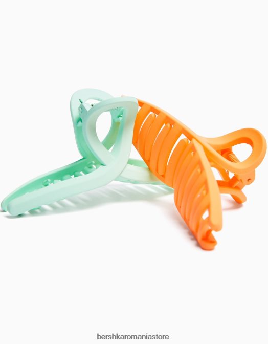 Bershka femei pachet de 2 agrafe de par cu fundita portocale Z86D2583 accesorii