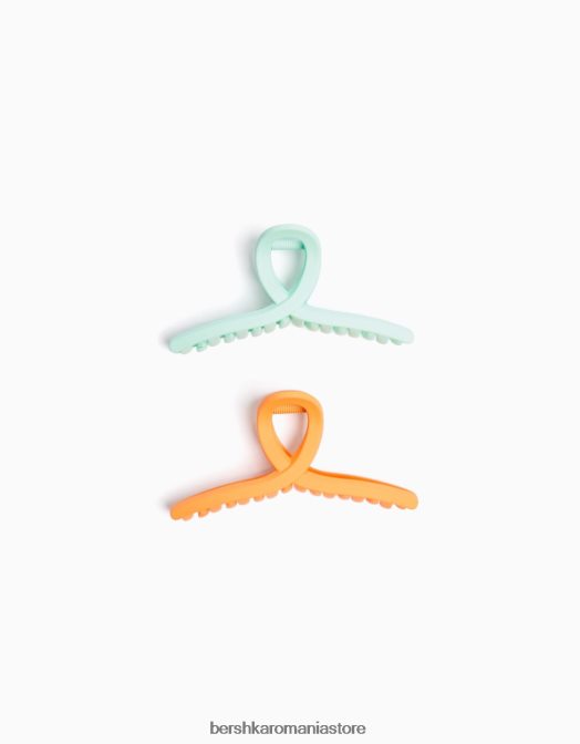 Bershka femei pachet de 2 agrafe de par cu fundita portocale Z86D2583 accesorii