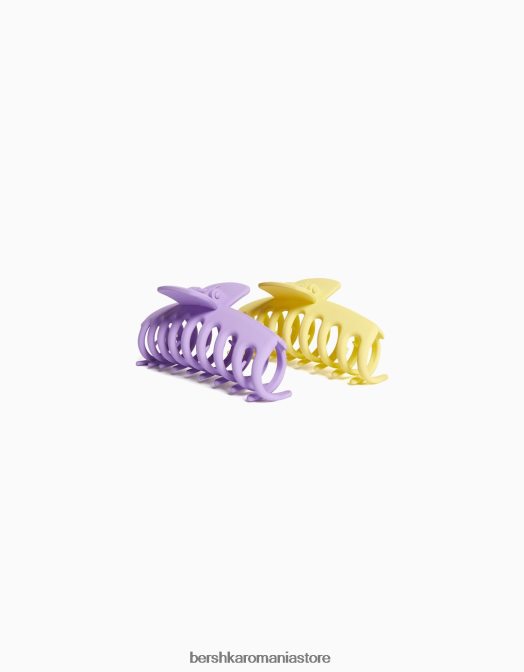 Bershka femei set de 2 agrafe colorate violet Z86D2570 accesorii