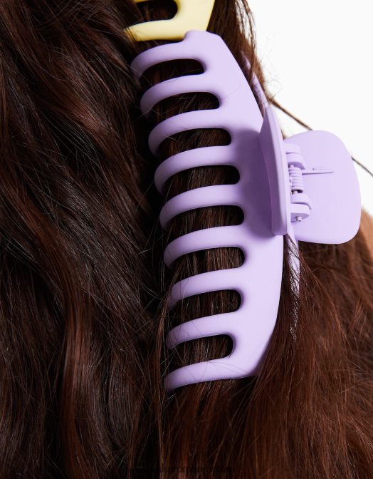 Bershka femei set de 2 agrafe colorate violet Z86D2570 accesorii