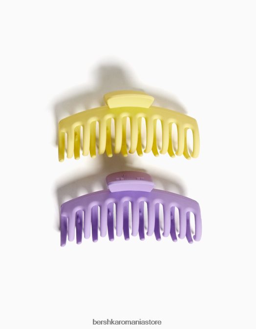 Bershka femei set de 2 agrafe colorate violet Z86D2570 accesorii