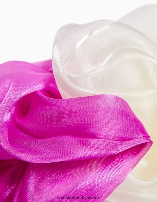 Bershka femei set de 2 scrunchie din organza violet Z86D2575 accesorii