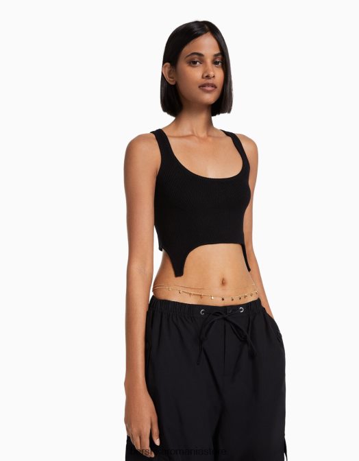 Bershka femei lanț de burtă cu cercuri aur Z86D1898 accesorii