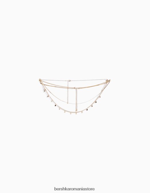 Bershka femei lanț de burtă cu cercuri aur Z86D1898 accesorii