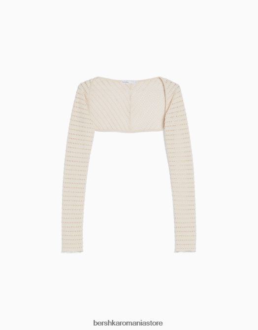Bershka femei încălzitoare de brațe tricotate deschise cremă Z86D1892 accesorii