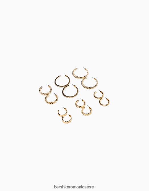 Bershka femei Pachet de 6 cercei cerc aur Z86D2509 accesorii