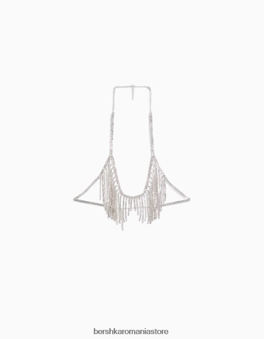 Bershka femei braletă în cascadă cu strasuri argint Z86D1863 accesorii