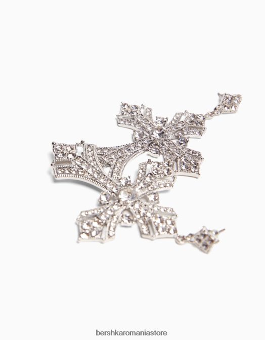 Bershka femei cercei boho cruce argint Z86D2487 accesorii