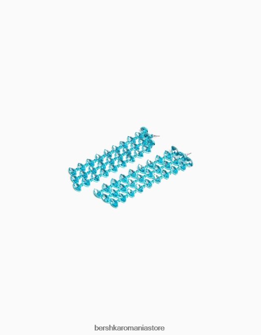 Bershka femei cercei cascada cu strasuri albastru Z86D1851 accesorii
