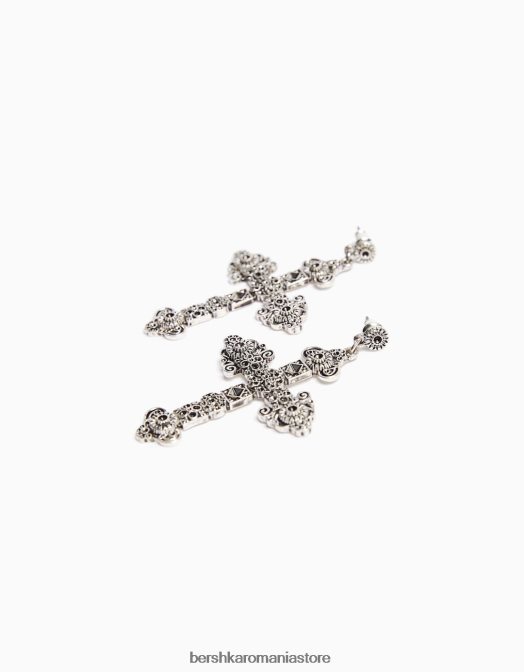 Bershka femei cercei cruce argint Z86D2443 accesorii