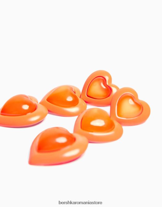 Bershka femei cercei legănați emailați portocale Z86D1839 accesorii