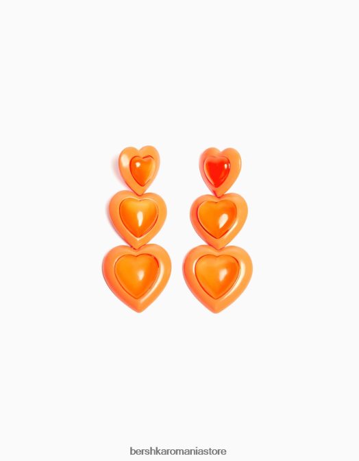 Bershka femei cercei legănați emailați portocale Z86D1839 accesorii
