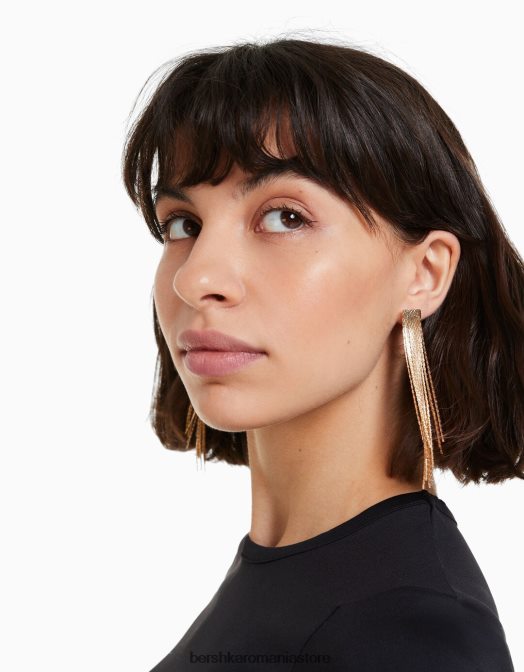 Bershka femei cercei în cascadă cu franjuri aur Z86D2458 accesorii