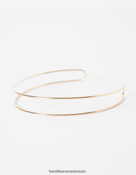 Bershka femei colier choker de culoare aurie aur Z86D2502 accesorii