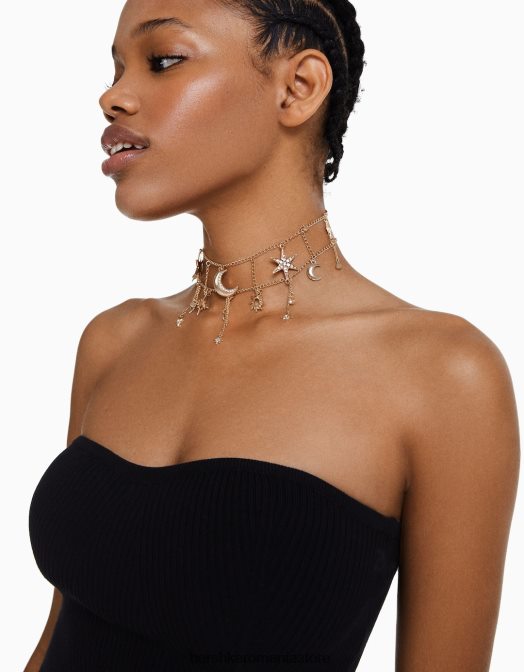 Bershka femei colier cu stea aur Z86D2466 accesorii