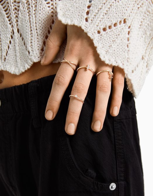 Bershka femei pachet de 15 inele minimaliste aur Z86D2480 accesorii