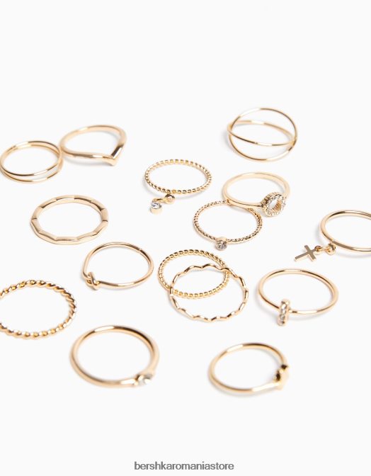 Bershka femei pachet de 15 inele minimaliste aur Z86D2480 accesorii