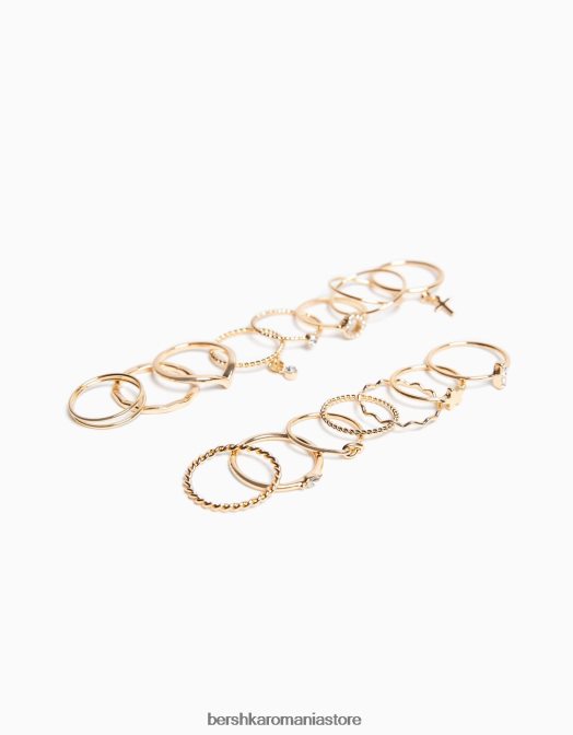 Bershka femei pachet de 15 inele minimaliste aur Z86D2480 accesorii