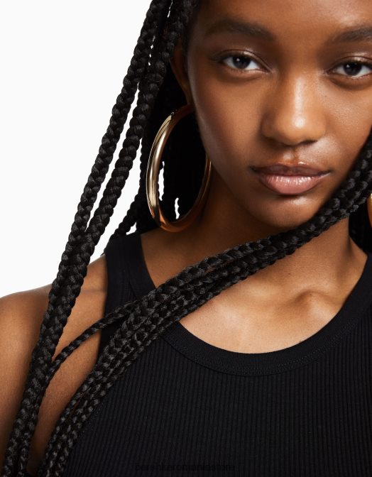 Bershka femei pachet de 2 cercei cerc xl aur Z86D2472 accesorii