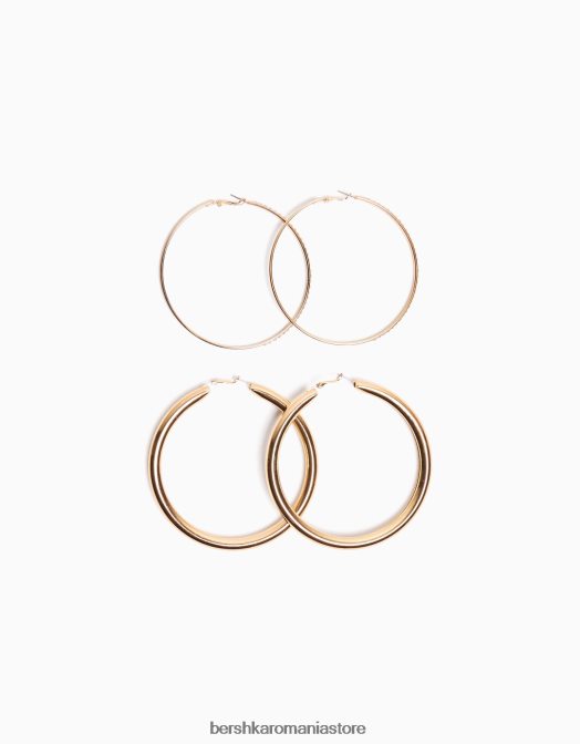 Bershka femei pachet de 2 cercei cerc xl aur Z86D2472 accesorii