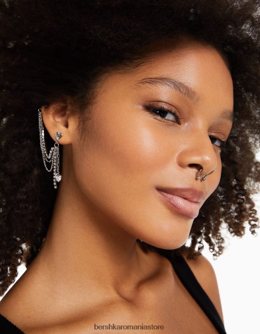 Bershka femei pachet de 2 cercei urechi argint Z86D2523 accesorii