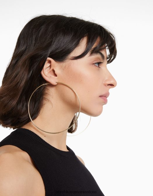 Bershka femei pachet de 3 cercei cerc subtiri aur Z86D2455 accesorii