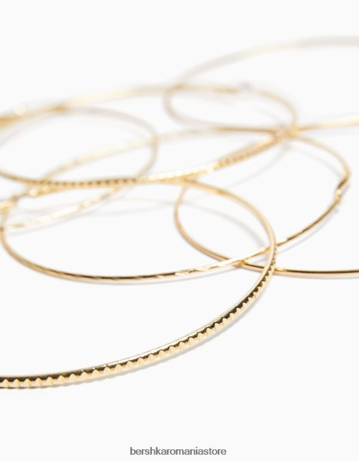 Bershka femei pachet de 3 cercei cerc subtiri aur Z86D2455 accesorii