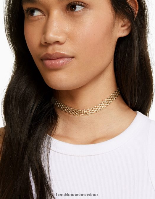 Bershka femei pachet de 4 coliere choker cu lant aur Z86D2508 accesorii