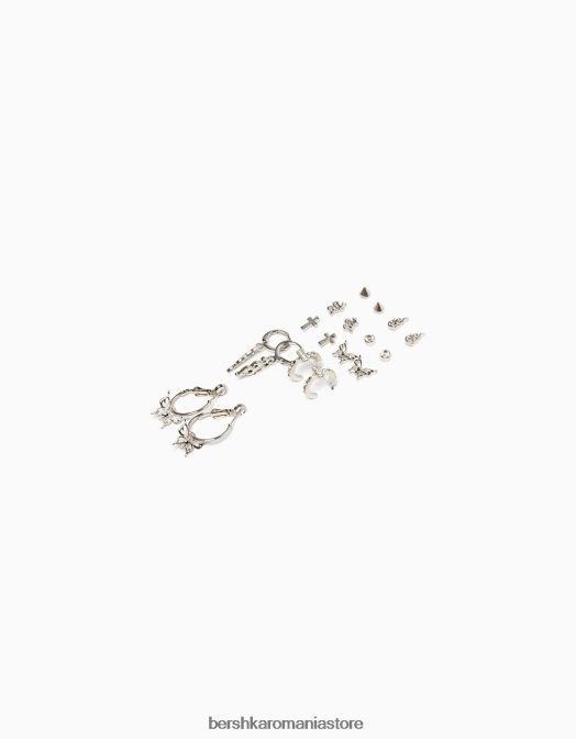 Bershka femei pachet de 9 cercei echipabili argint Z86D2516 accesorii