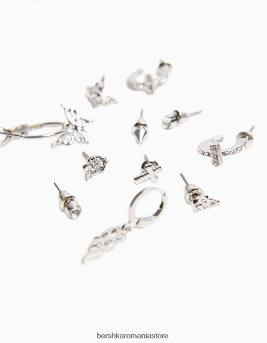 Bershka femei pachet de 9 cercei echipabili argint Z86D2516 accesorii