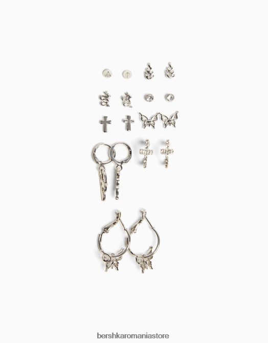 Bershka femei pachet de 9 cercei echipabili argint Z86D2516 accesorii