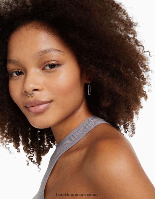 Bershka femei set de 11 cercei urechi cu cruce de șarpe și detalii cu vârfuri argint Z86D2460 accesorii