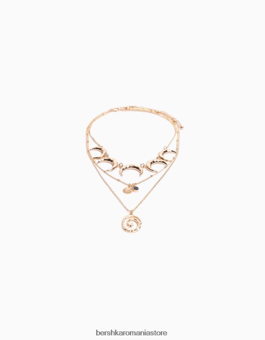 Bershka femei set de 3 coliere cu luna aur Z86D2463 accesorii