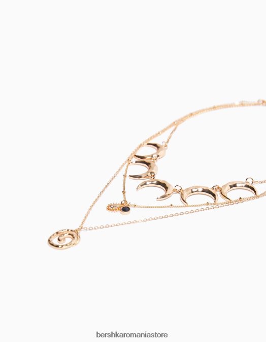Bershka femei set de 3 coliere cu luna aur Z86D2463 accesorii