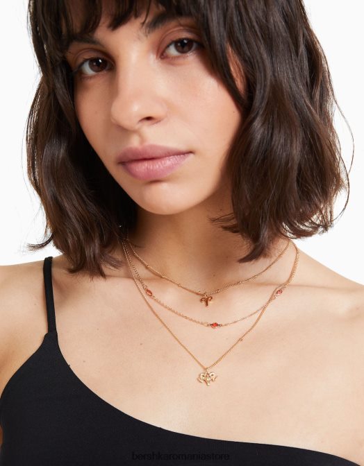 Bershka femei set de 3 coliere cu zodia Berbec aur Z86D2429 accesorii
